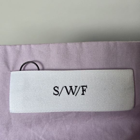 S/W/F Drop Waist Ruched Sleeveless Strapless Torso Lavender Mini Dress - Picture 7 of 9